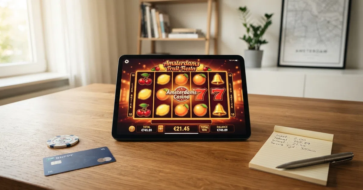 Greentube-logo en interfaces van Nederlandse casino's op een beeldscherm