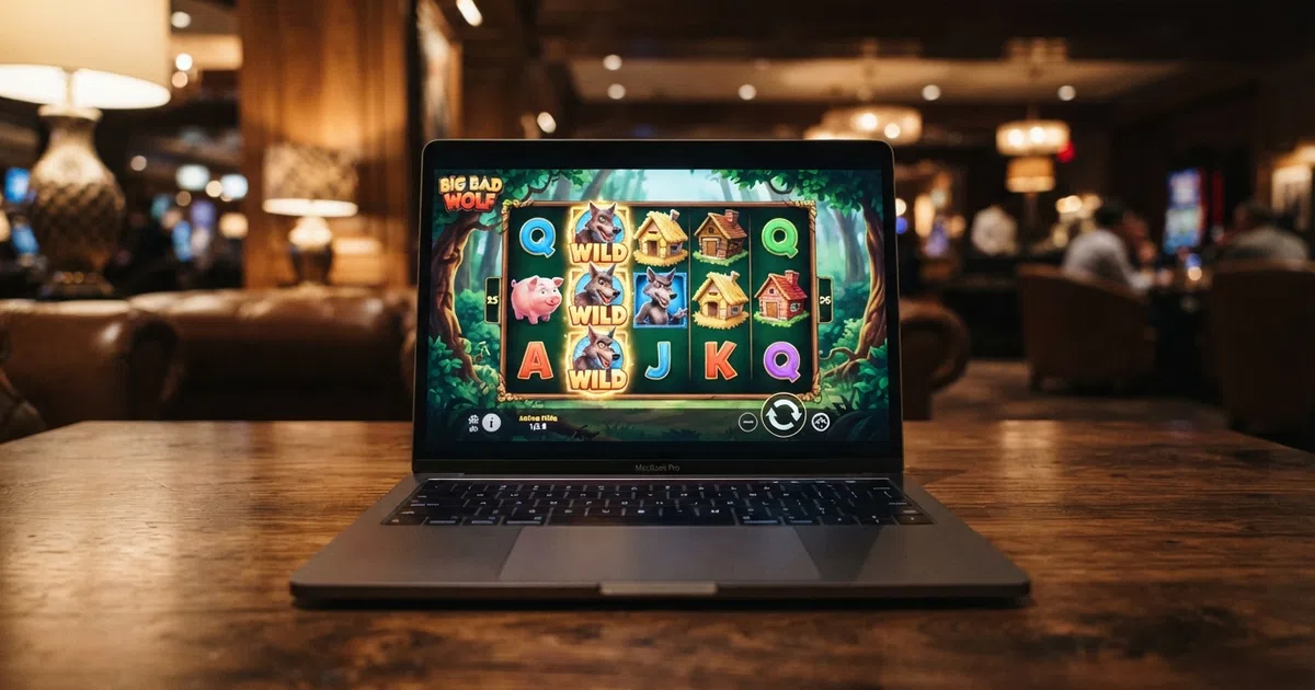 Het Quickspin-logo naast een selectie van de populairste gokkasten van de Zweedse studio, waaronder Big Bad Wolf en Sakura Fortune
