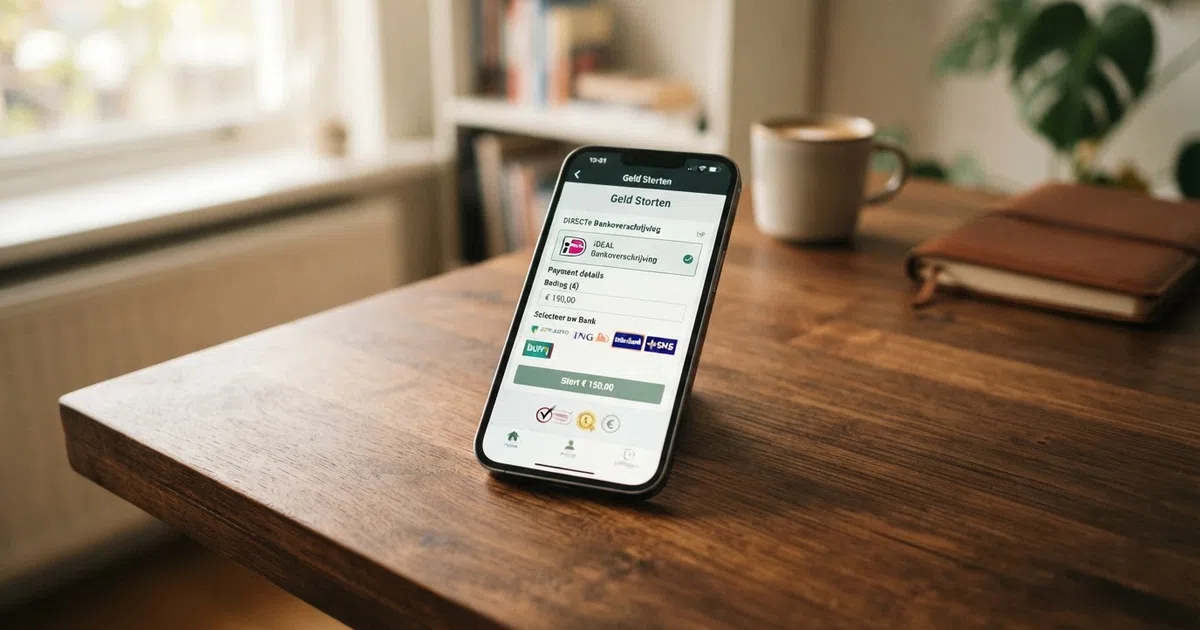 Betaalscherm van een online casino waarop Klarna als stortoptie is geselecteerd