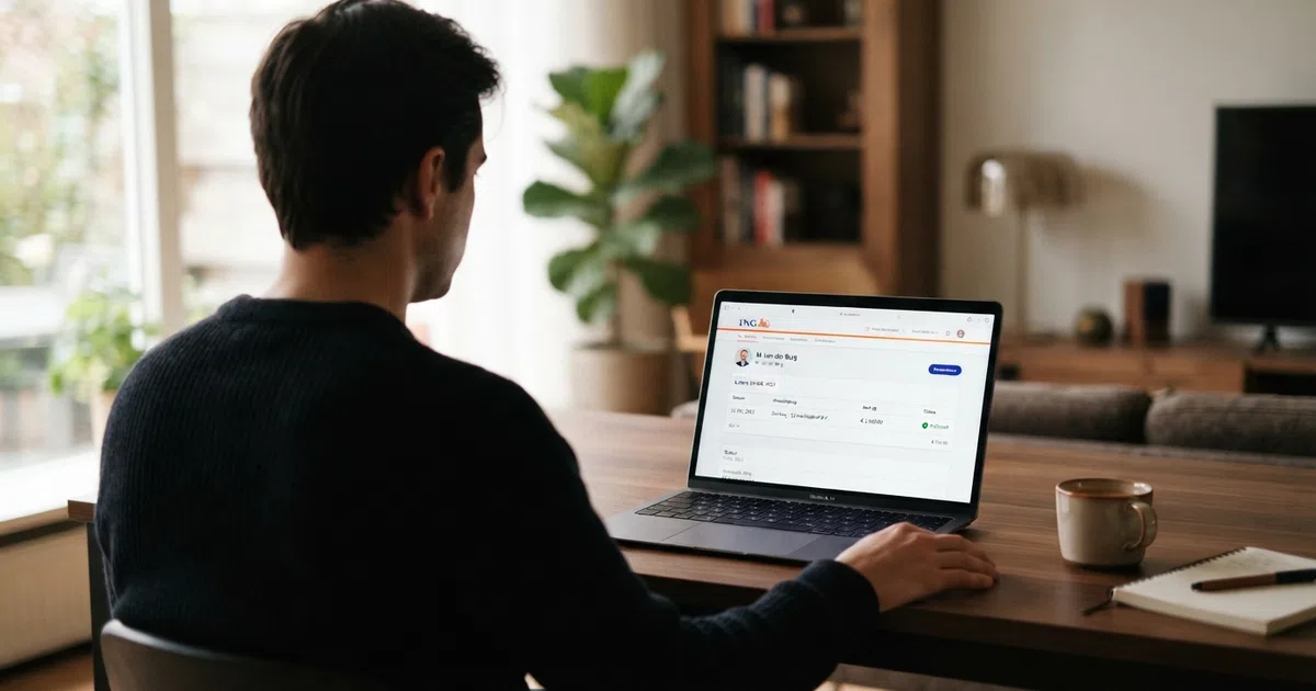Een Nederlandse bankpas (Maestro-logo) naast een smartphone met een online casino-kassa op het scherm