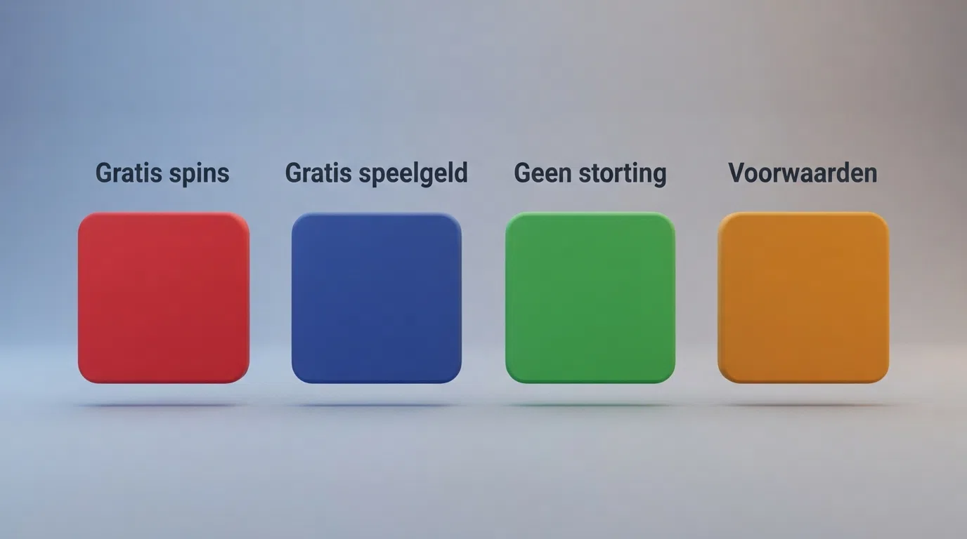 Een visuele vergelijking van no-deposit aanbiedingen: gratis spins, gratis speelgeld en de kleine lettertjes
