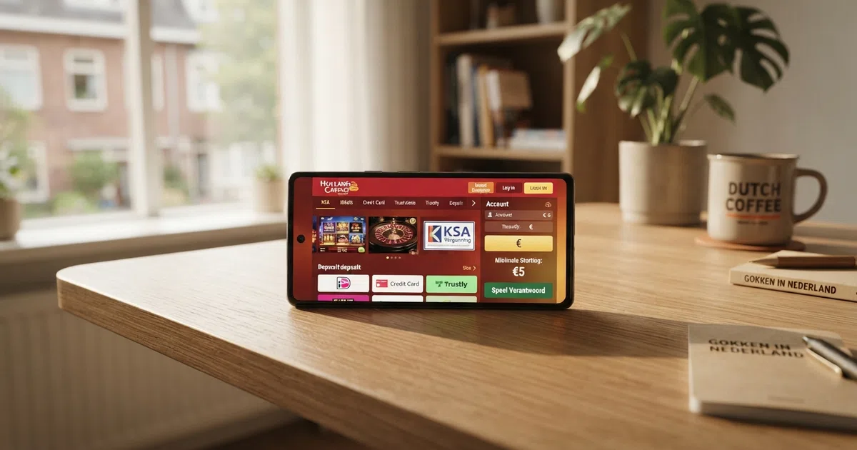 Een Nederlandse casino-interface met stortingsopties waarbij het minimale stortingsbedrag van €5 zichtbaar is