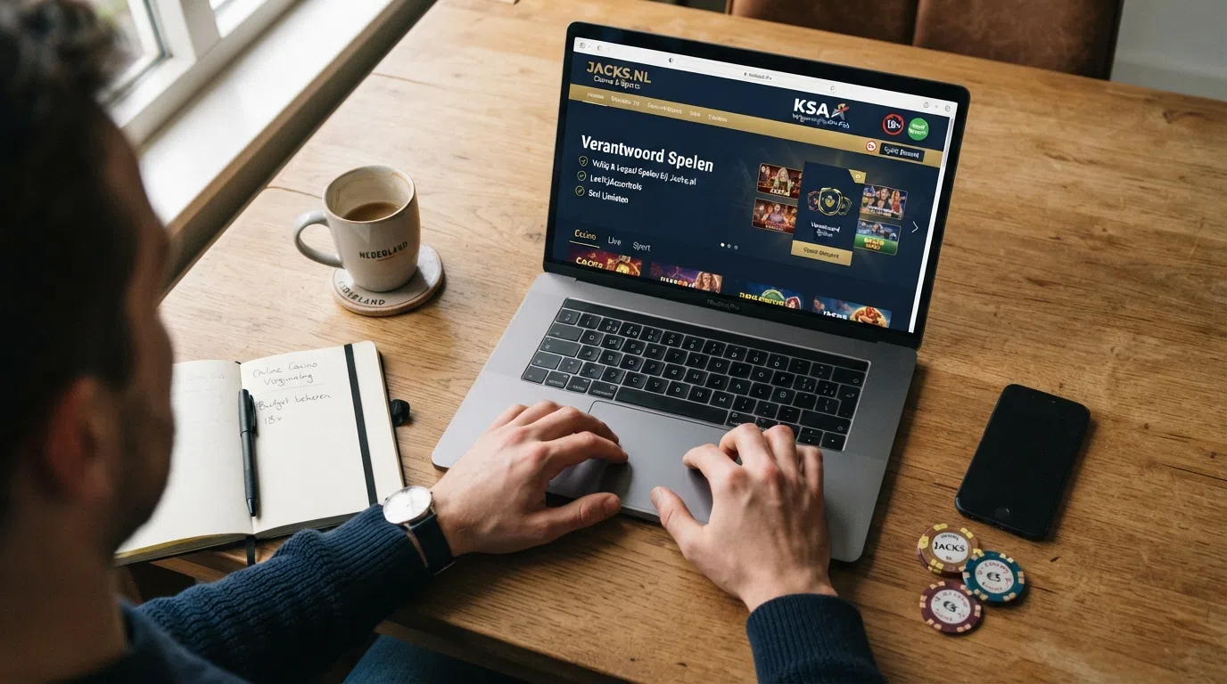Het logo van de Kansspelautoriteit met een voorbeeld van het KOA-keurmerk zoals zichtbaar op legale Nederlandse casino-websites