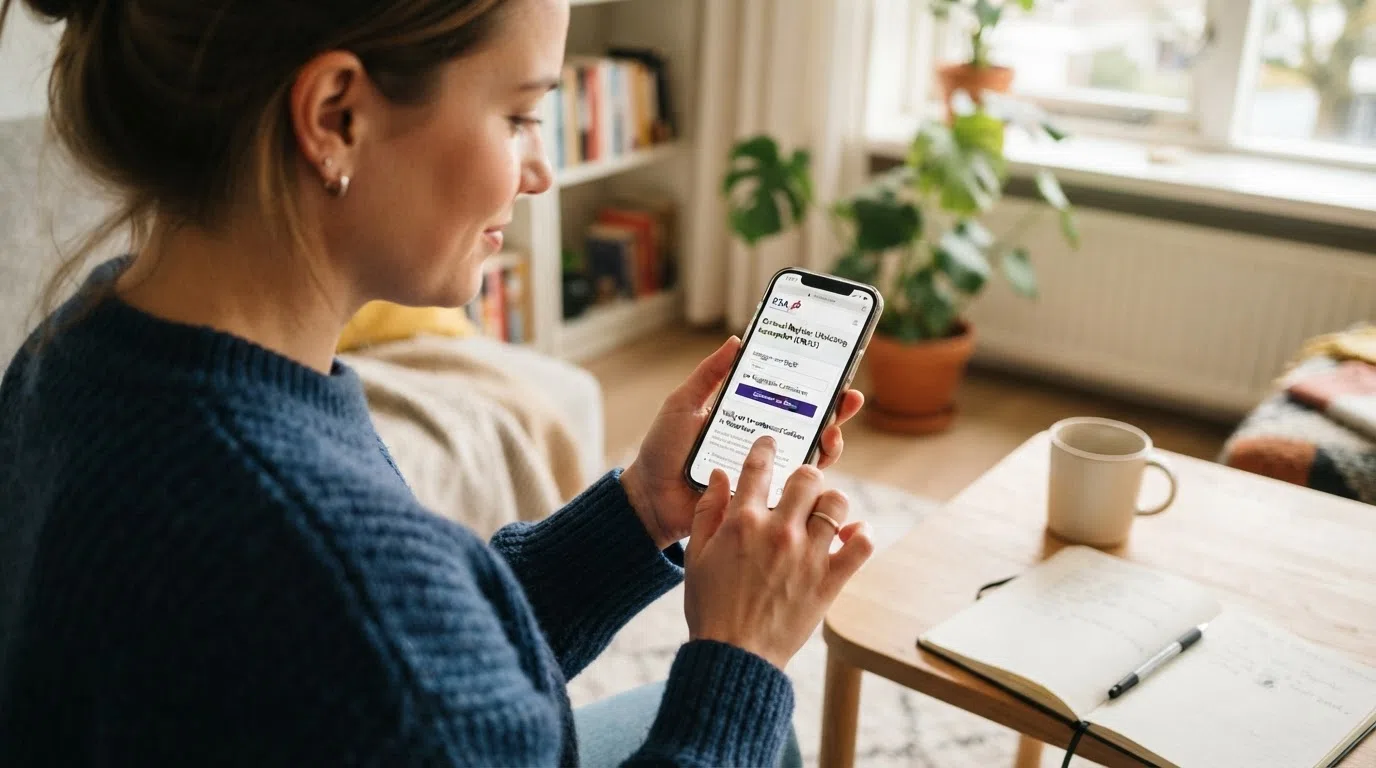 Het Kansspelautoriteit-logo en een smartphone met het CRUKS-registratiescherm