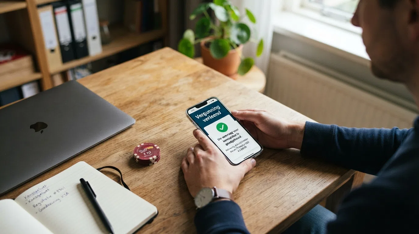 Het logo van de Kansspelautoriteit bij een KSA-vergunning als visueel bewijs van legaal online casino-aanbod in Nederland