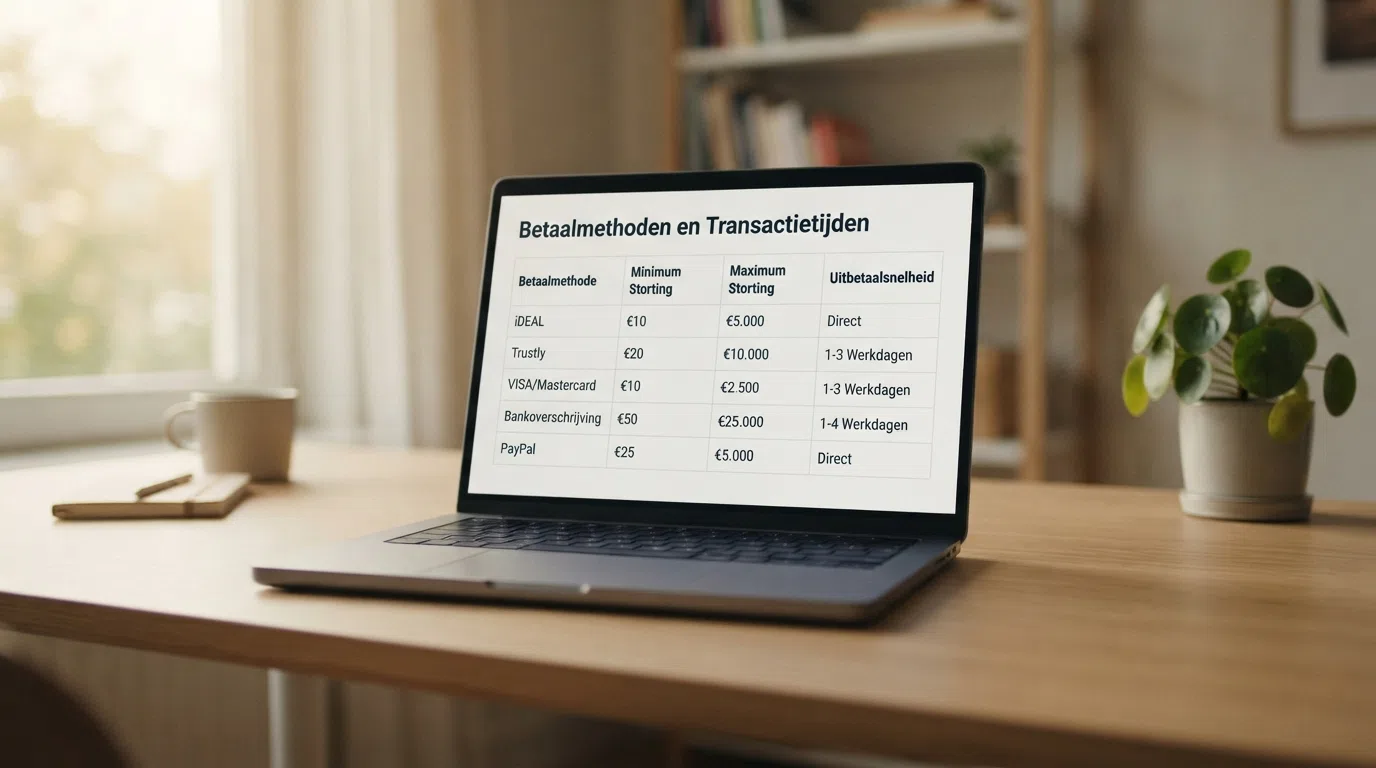Een overzicht van KSA-vergunde online casino's die Mastercard accepteren, met hun minimumstorting en uitbetalingssnelheid in beeld