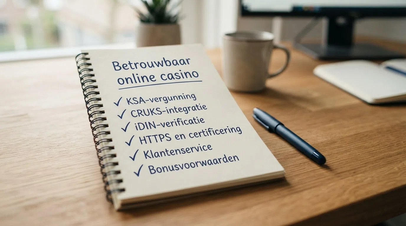Een overzichtelijke rij van Nederlandse casino-logo's met een KSA-keurmerk icoon bovenaan en een vergelijkingsvinkje naast elke aanbieder