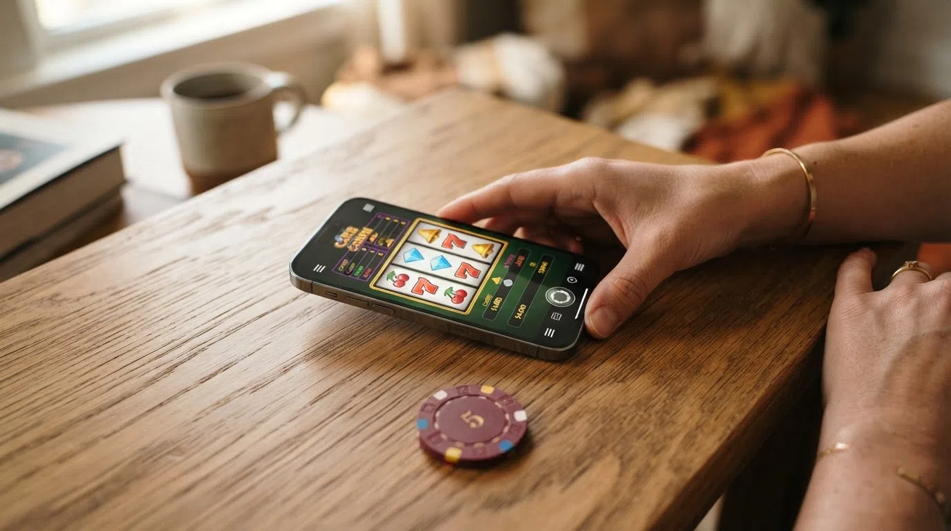 Een vergelijkend overzicht van casino-logo's of -interfaces met een rode markering voor 'geen KSA-vergunning'