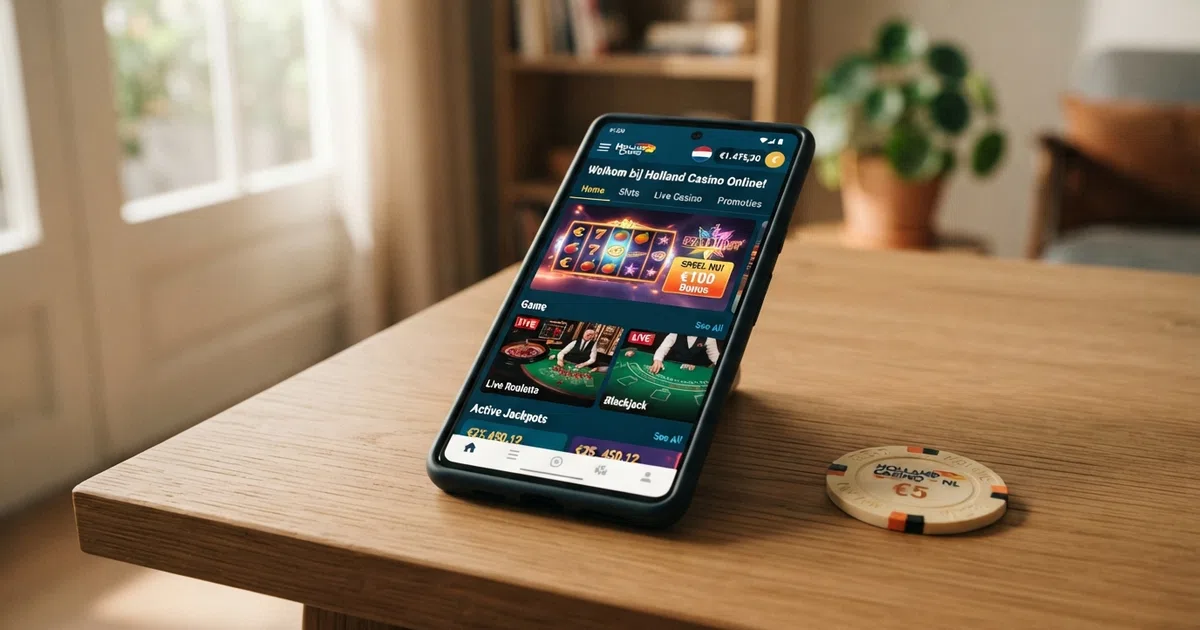 Een KSA-keurmerk en vergunningdocument naast een Nederlandse ID-kaart op een scherm met een open casino-interface