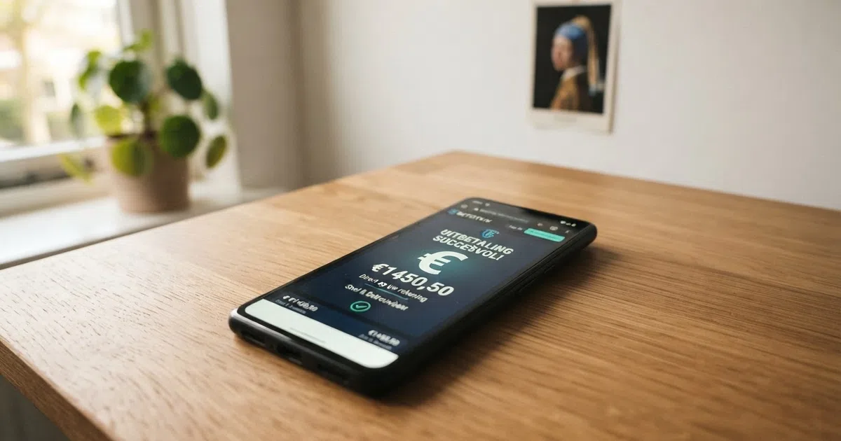 Een overzicht van snel uitbetalende online casino's met Nederlandse vergunning, uitbetalingstijden en een smartphone die een bankafschrift toont
