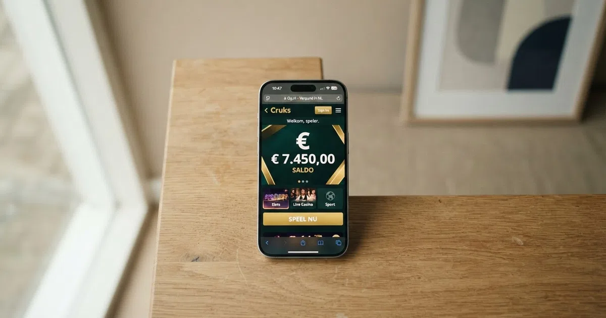 Een Nederlandse speler bekijkt het dashboard van een legaal online casino en stelt zijn maandelijkse stortingslimiet en tijdslimiet in
